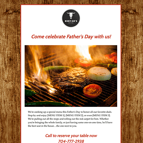 Bar & Grill Father's Day Marketing
